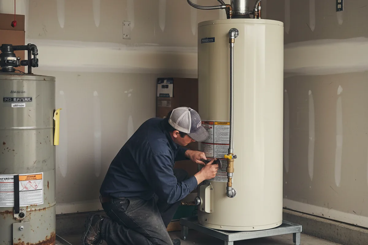 Water heater and shutoff valve replacement in Little River Academy